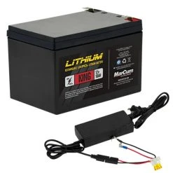 Marcum King Lithium 12V 18AH LIFEPO4 Battery And 6AMP Charger Kit
